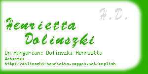 henrietta dolinszki business card